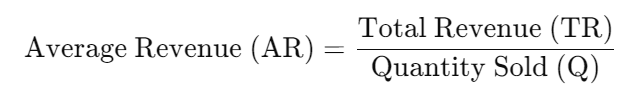 average revenue formula