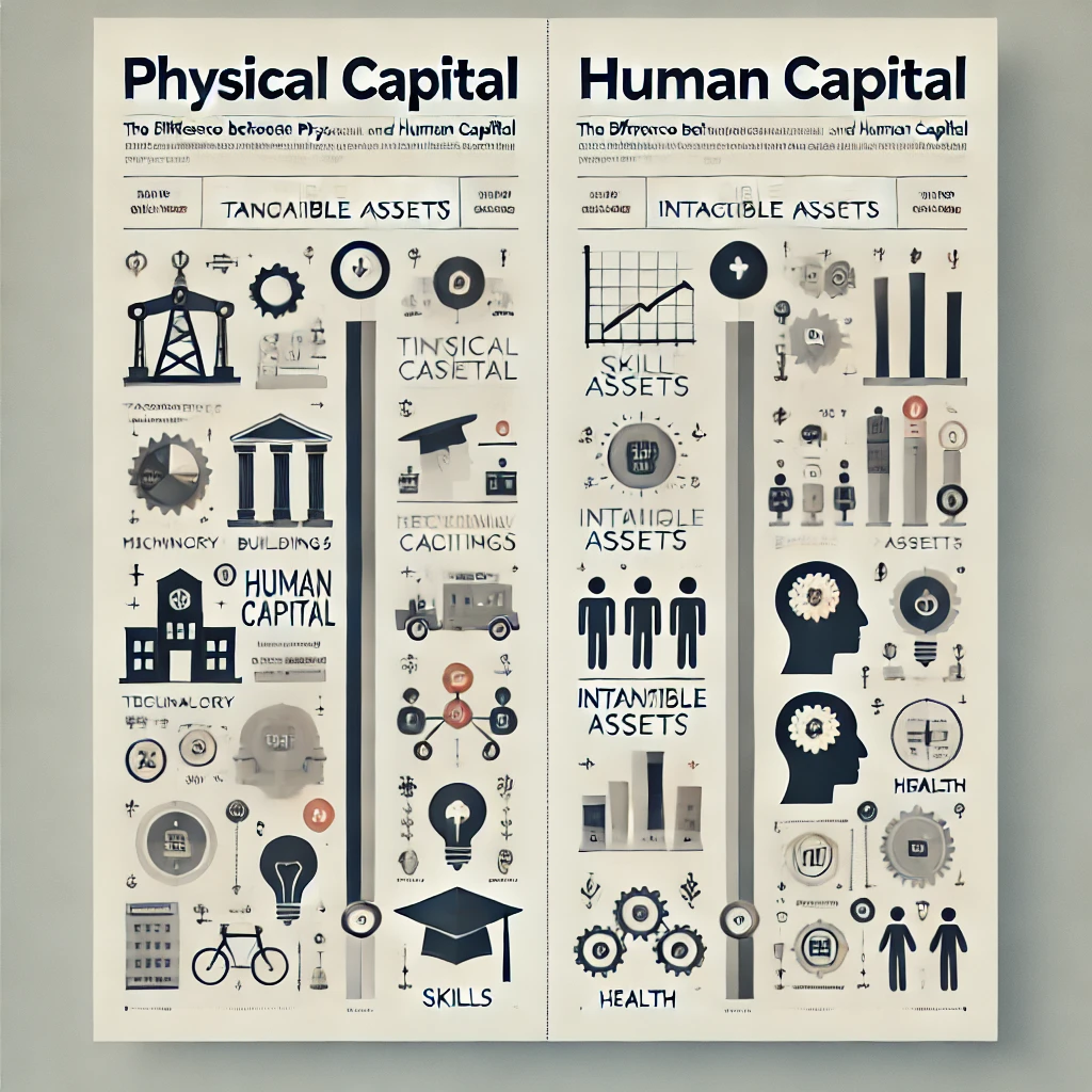 Difference Between Physical Capital and Human Capital