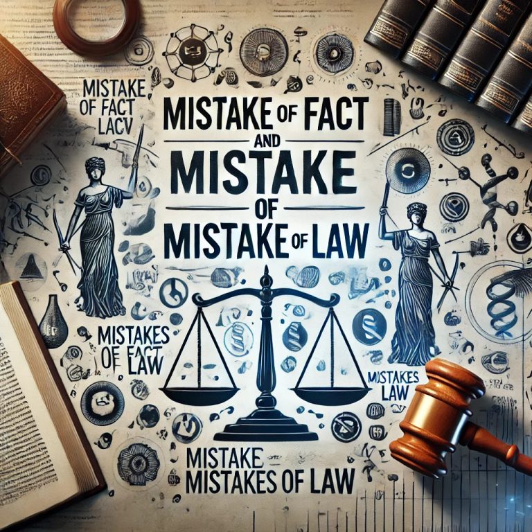 Mistake of Fact and Mistake of Law