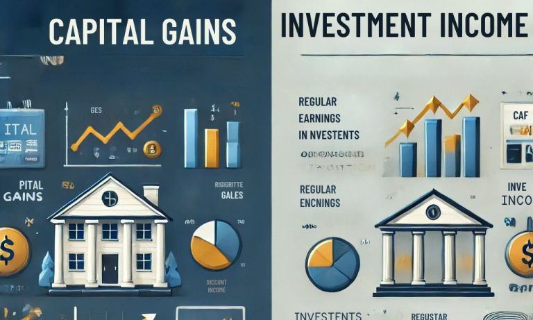 difference between capital gains and investment income