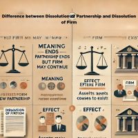 Difference between Dissolution of Partnership and Dissolution of Firm