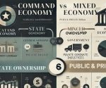 difference between command economy and mixed economy