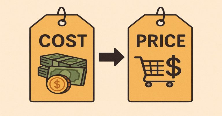 difference between cost and price