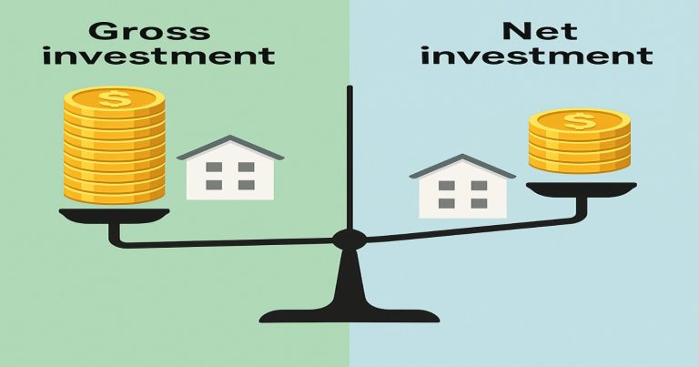 difference between gross investment and net investment