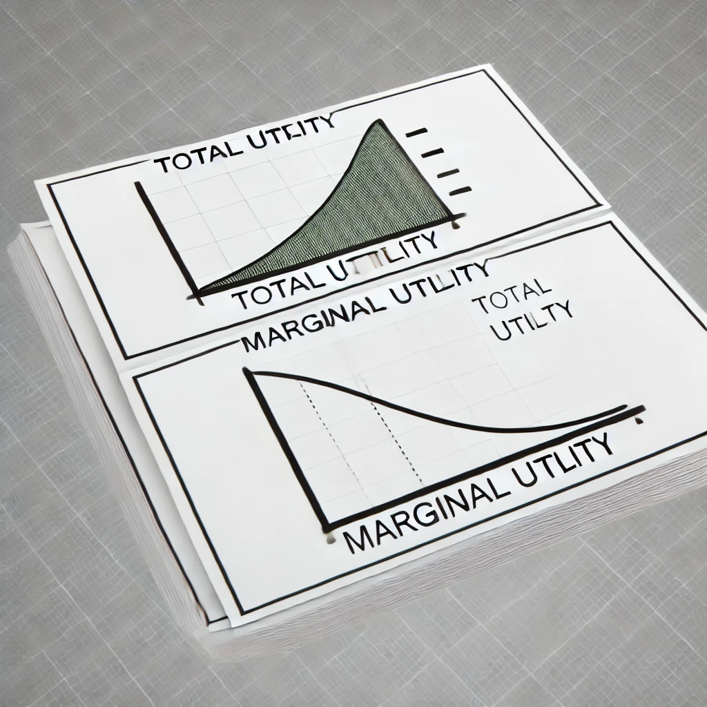 difference between total utility and marginal utility