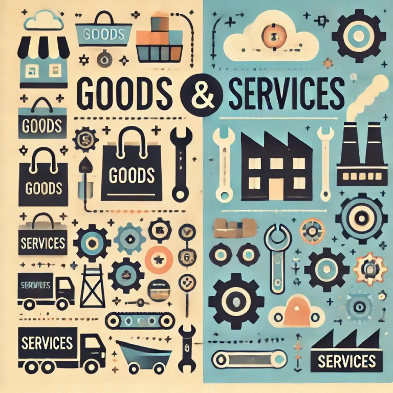 difference between goods and services