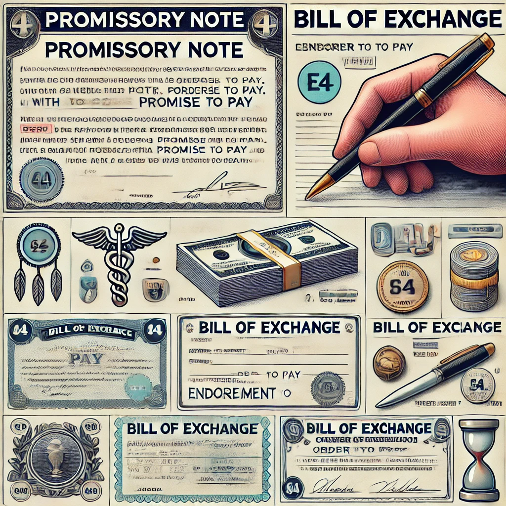 difference between bill of exchange and promissory note