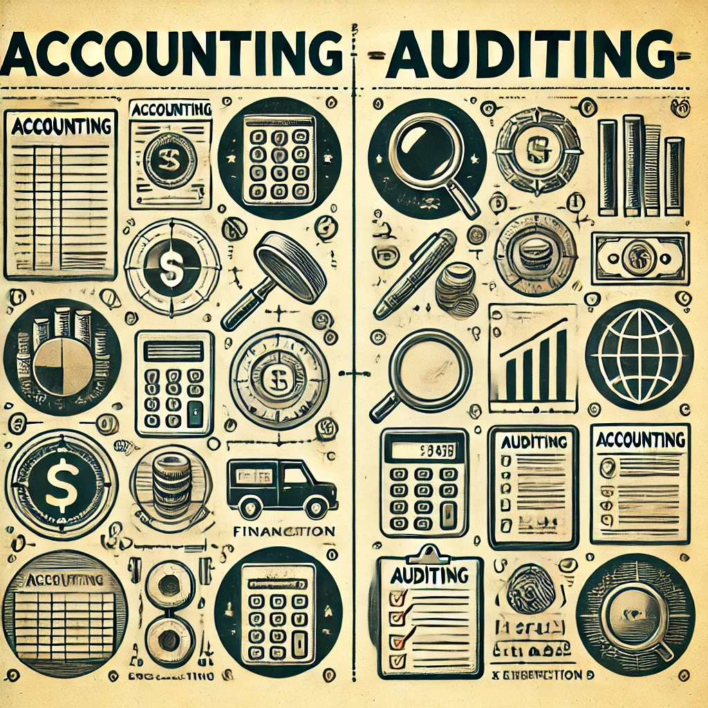 difference between accounting and auditing