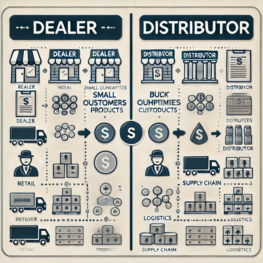 difference between dealer and distributor