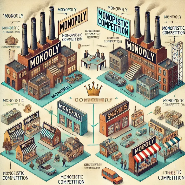 difference between monopoly and monopolistic competition