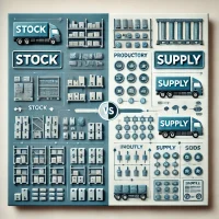 difference between stock and supply