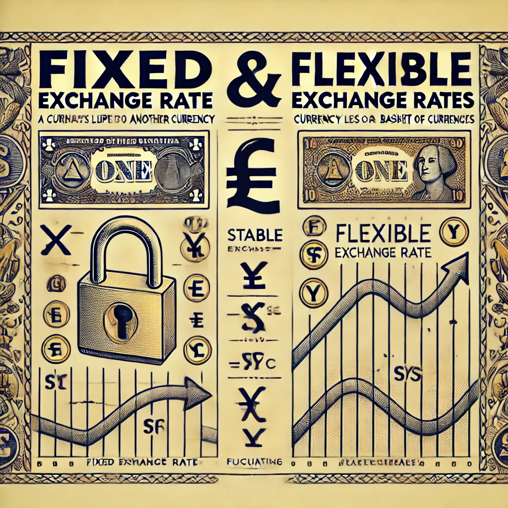 difference between fixed and flexible exchange rate