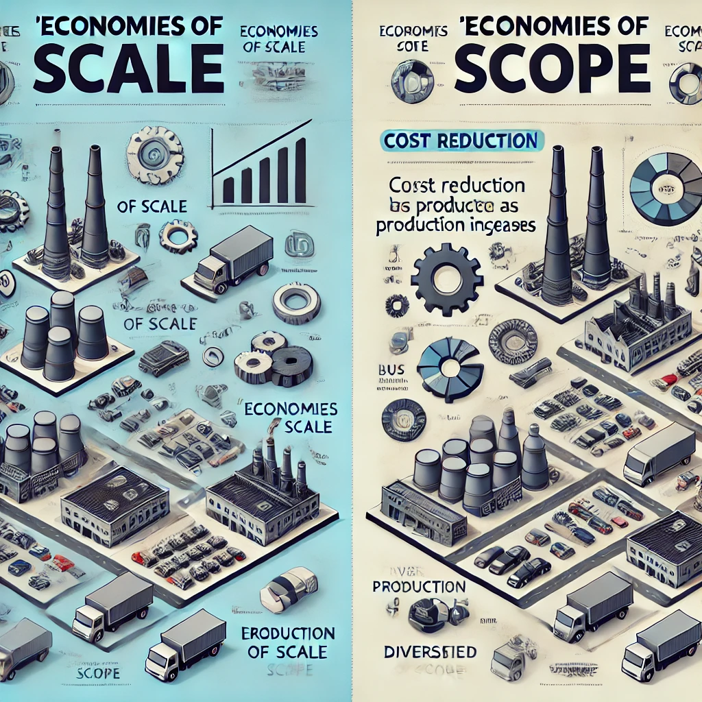 difference between economies of scale and economies of scope