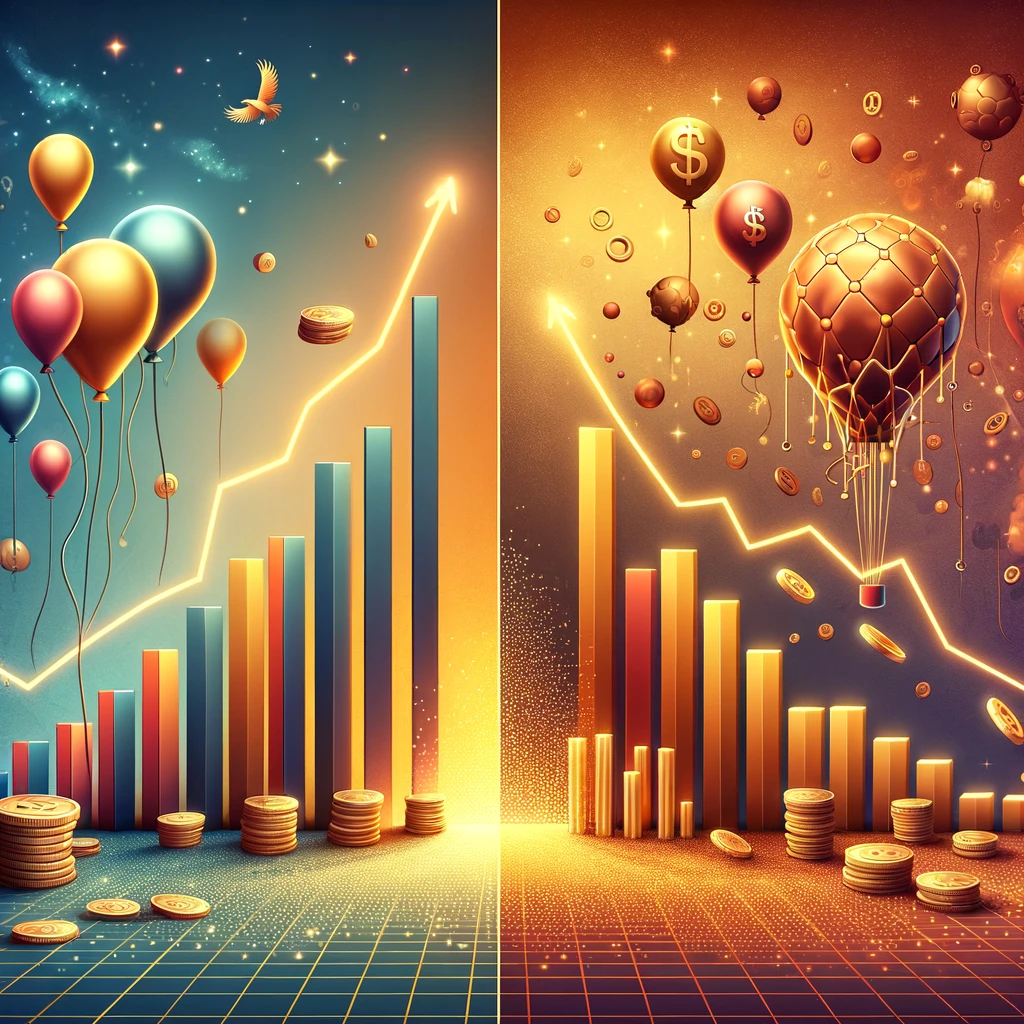 difference between inflation and deflation