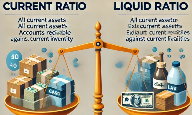 difference between current ratio and liquid ratio