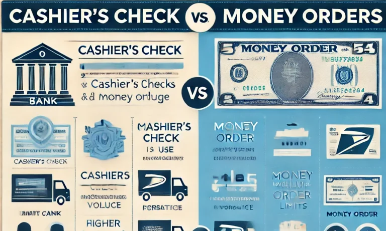 difference between cashiers check and money order