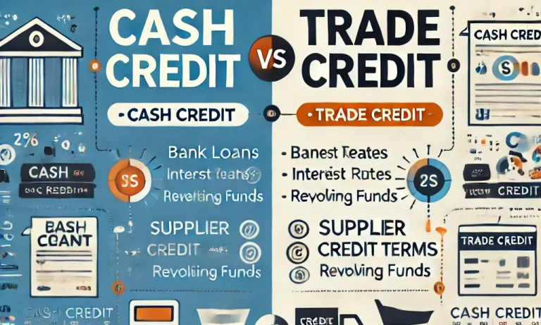 difference between cash credit and trade credit