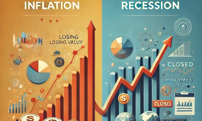 difference between inflation and recession