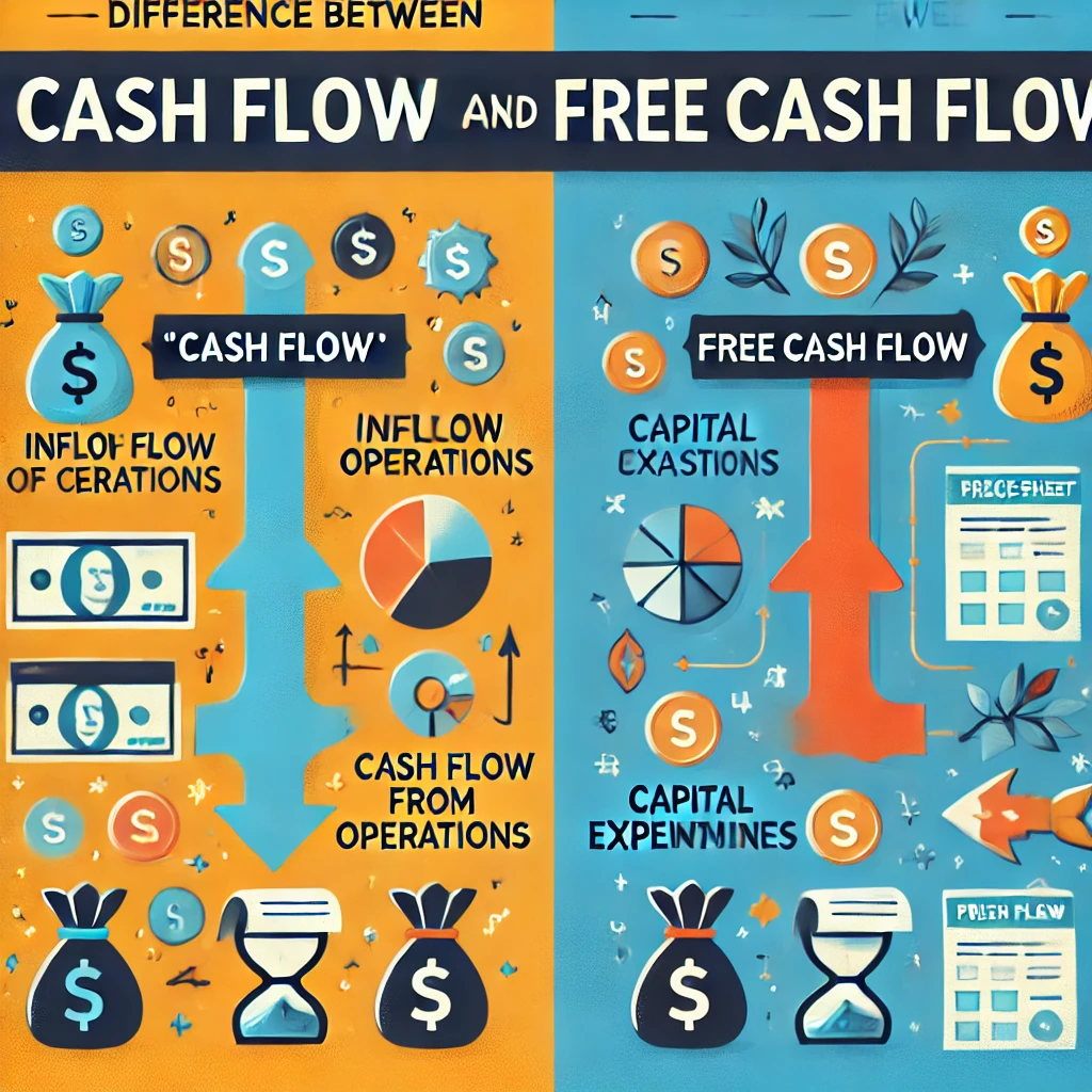 difference between cash flow and free cash flow