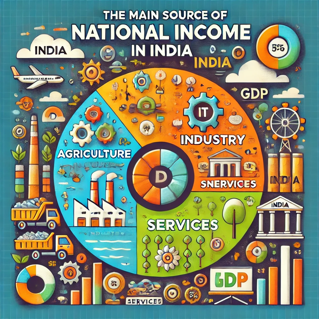 the main source of national income in india 