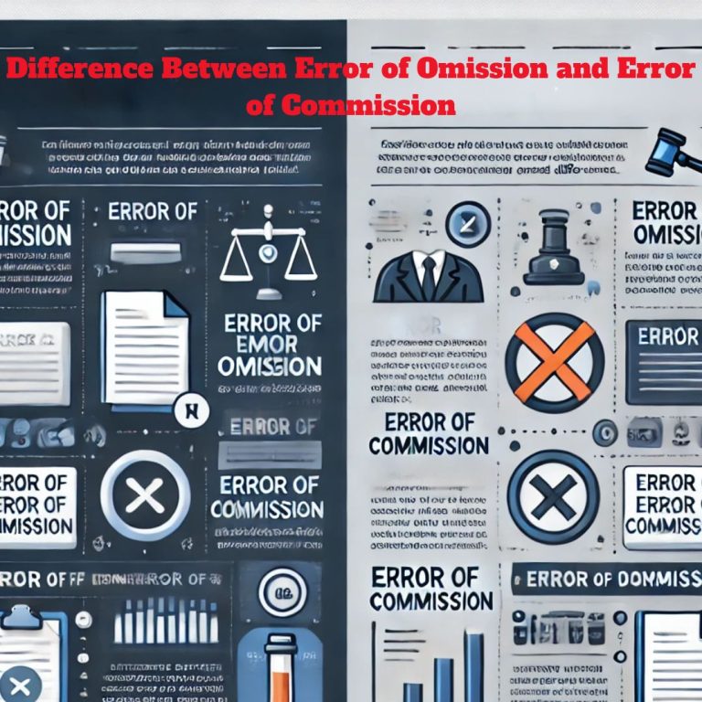 Difference Between Error of Omission and Error of Commission