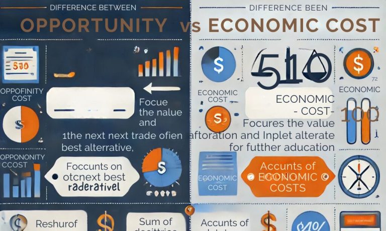 difference between opportunity cost and economic cost