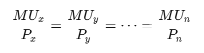 consumer equilibrium utility analysis