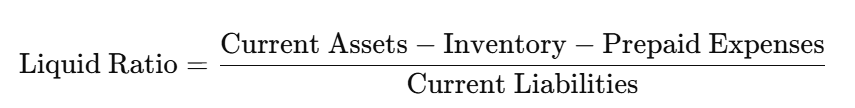 difference between current ratio and liquid ratio