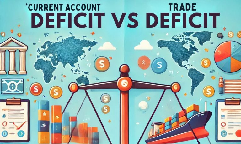 difference between current account deficit and trade deficit