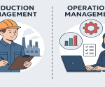 difference between production management and operation management
