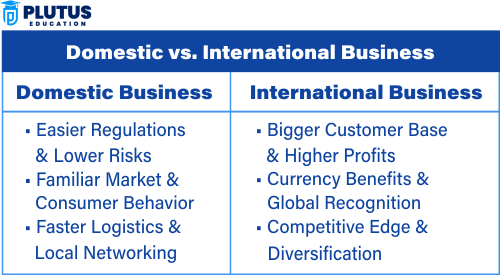 difference between domestic and international business