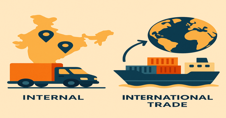 difference between internal and international trade
