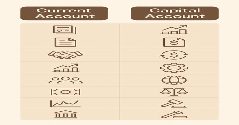 difference between current account and capital account