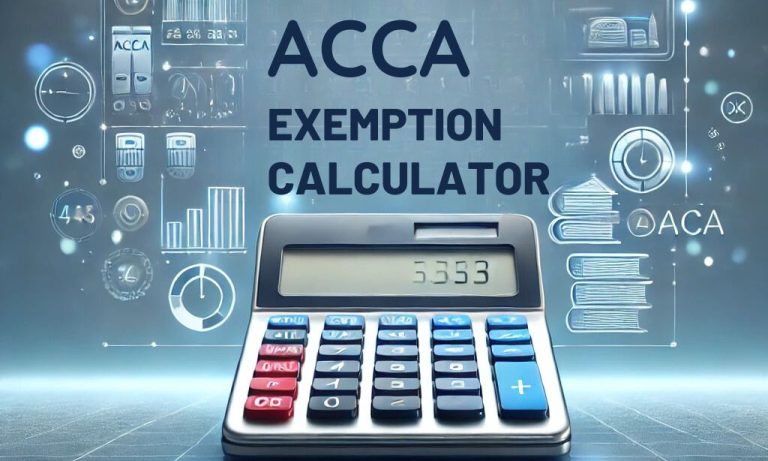 ACCA exemption calculator