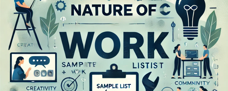 Nature of Work Sample List