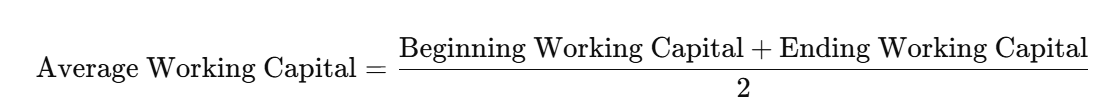 working capital turnover ratio