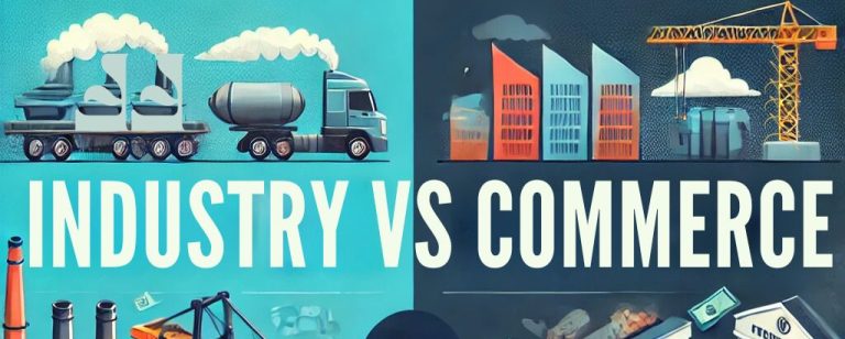 difference between industry and commerce