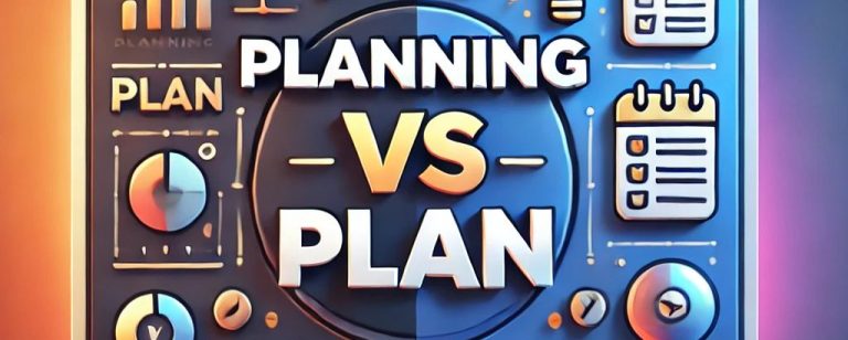 difference between planning and plan