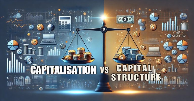 difference between capitalisation and capital structure