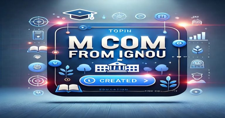 M Com from IGNOU