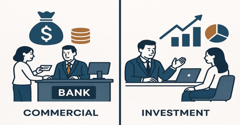 difference between commercial and investment banking